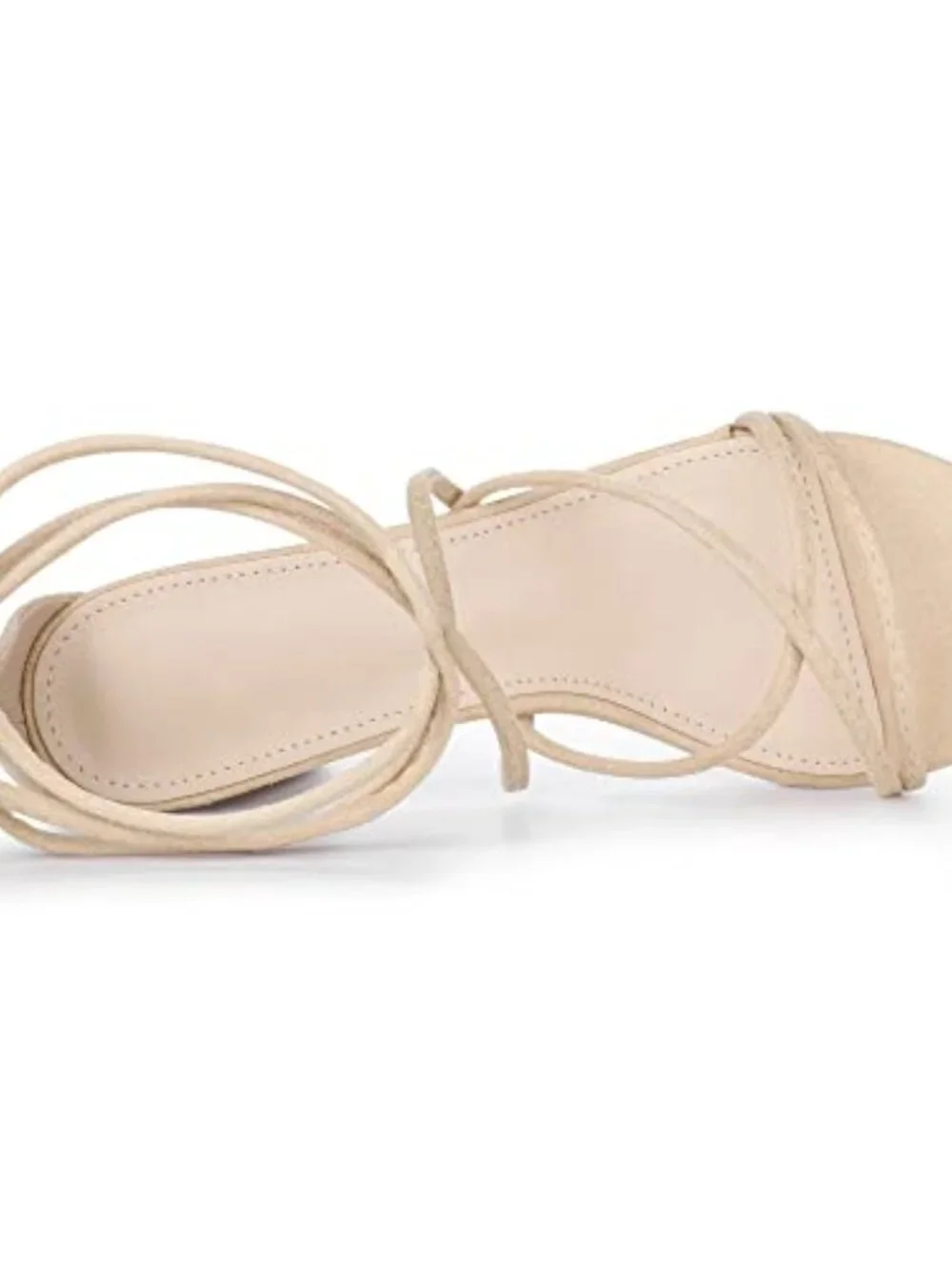 Perphy Women's Strappy Chunky Heel Lace-Up Sandals